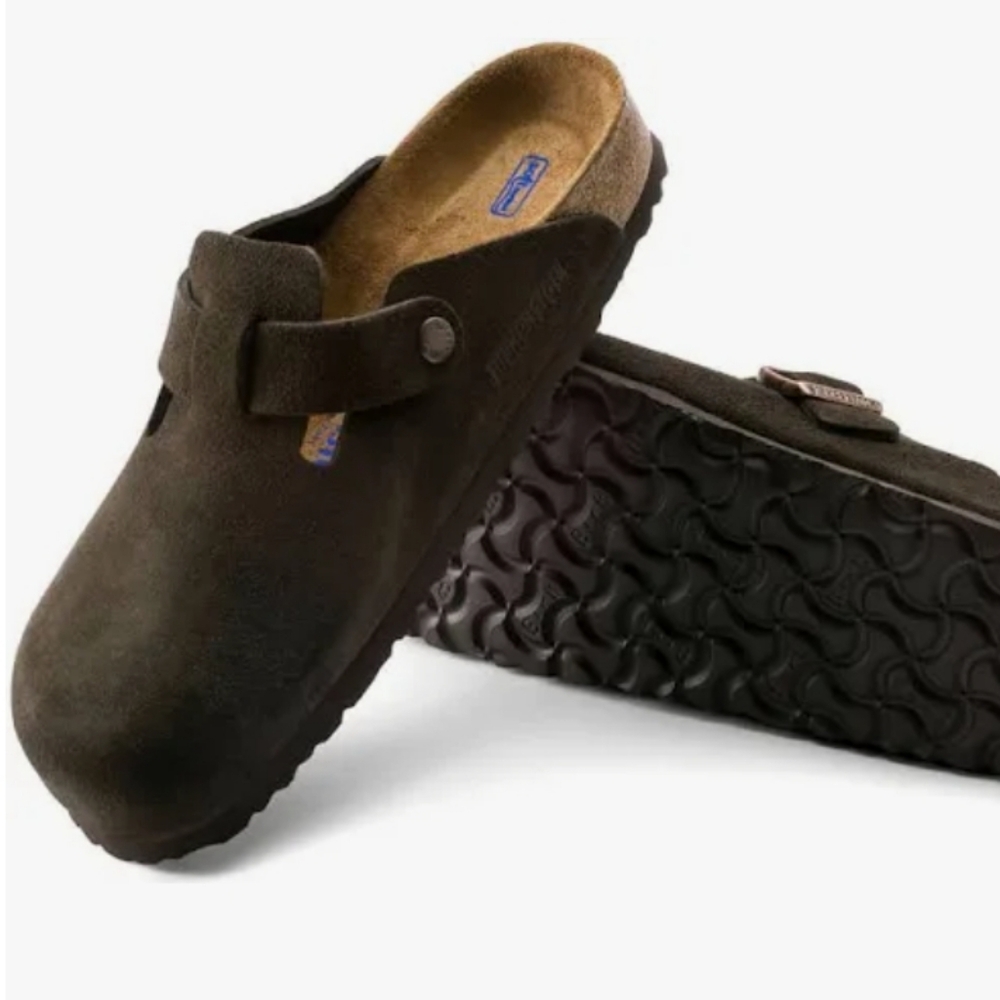Birkenstock Chocolate Brown Suede Clogs